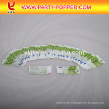 High Quality Custom Print Euro/dollar Money Paper Confetti Party Popper